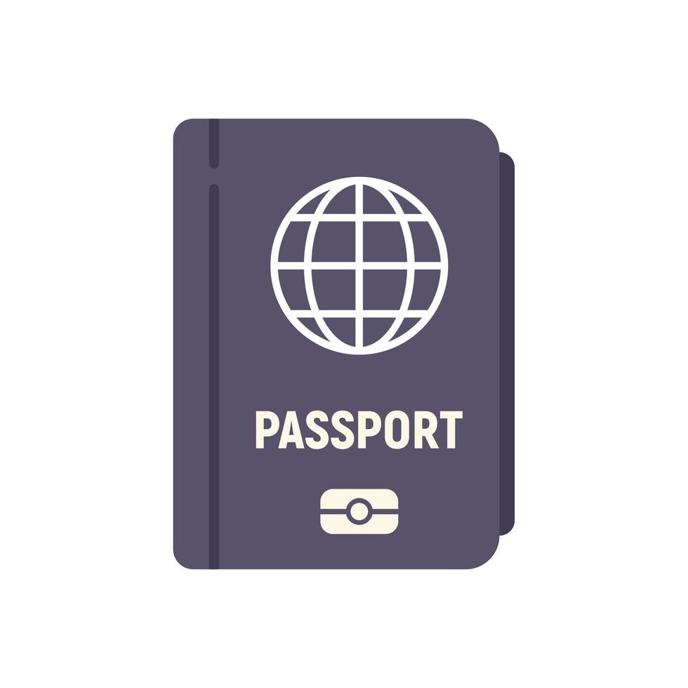 vetor plana do ícone do passaporte. carteira de identidade