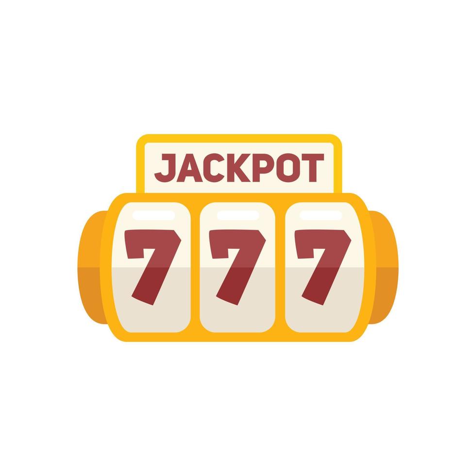 vetor plano do ícone do jogo jackpot. máquina de cassino