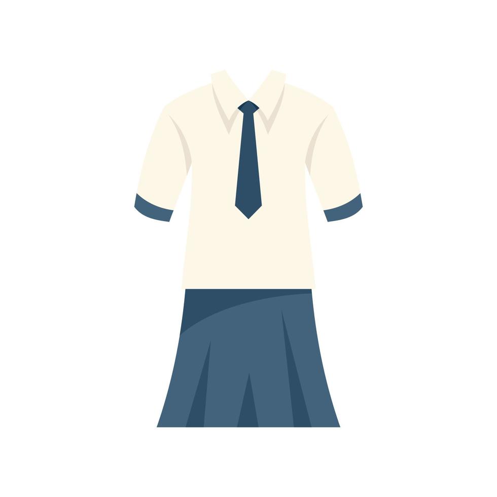 vetor plana de ícone de vestido de criança. uniforme escolar