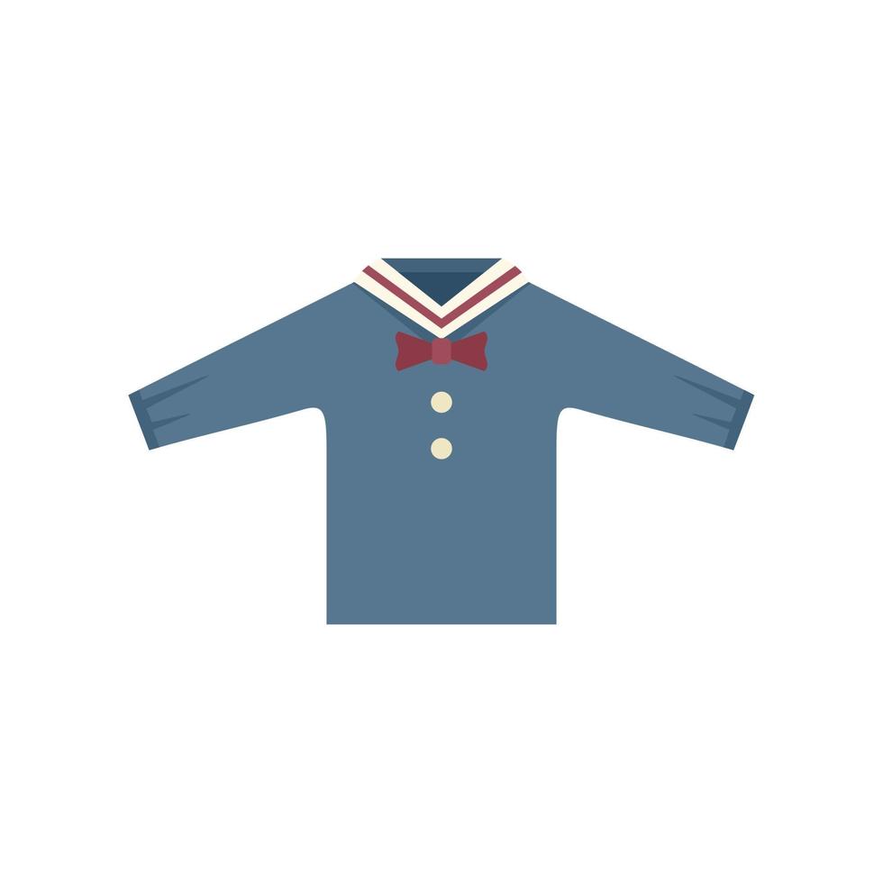 vetor plano de ícone de camisa de criança. uniforme da moda