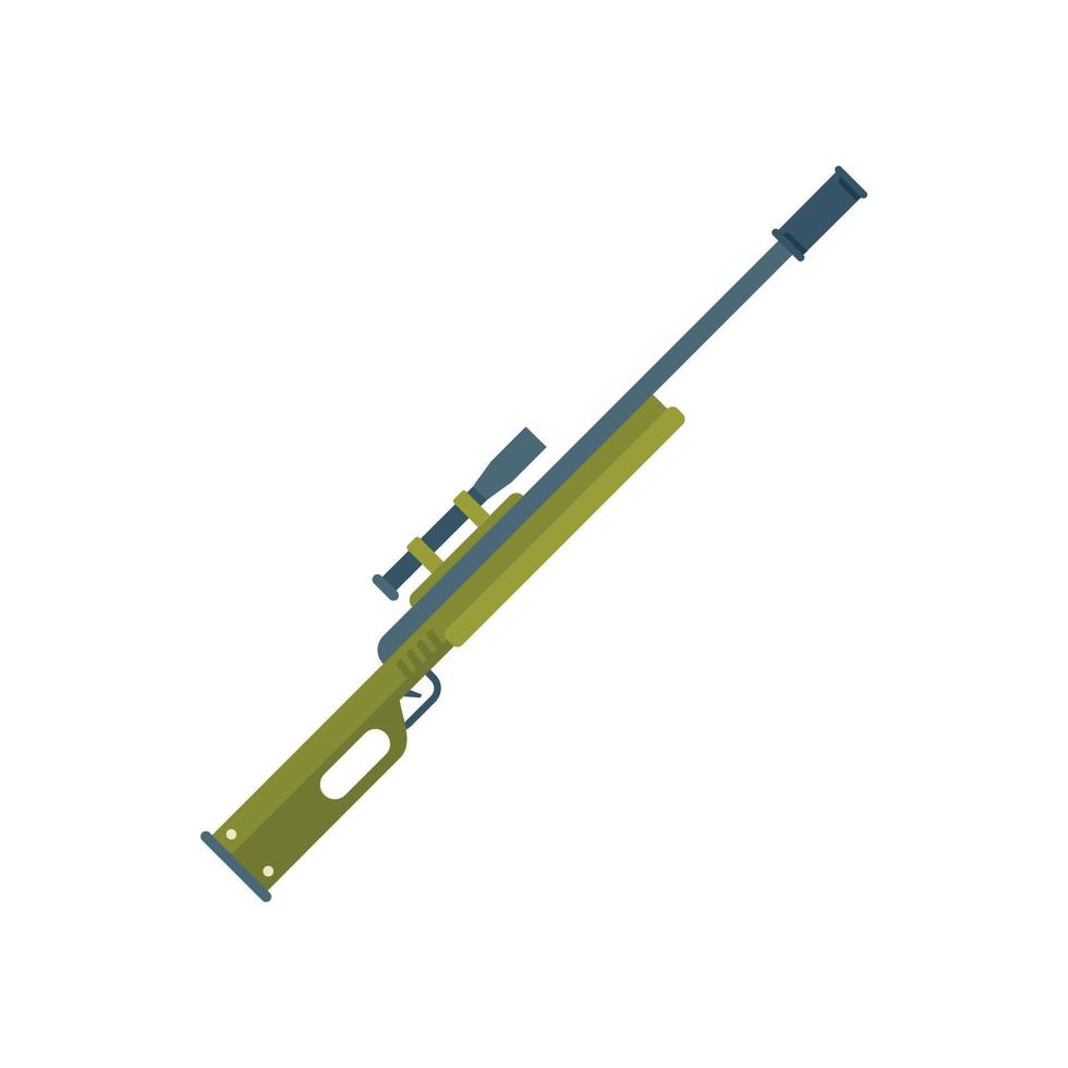 vetor plano do ícone do rifle sniper. arma arma