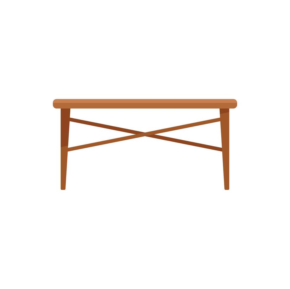 vetor plana de ícone de móveis de mesa. mesa de madeira
