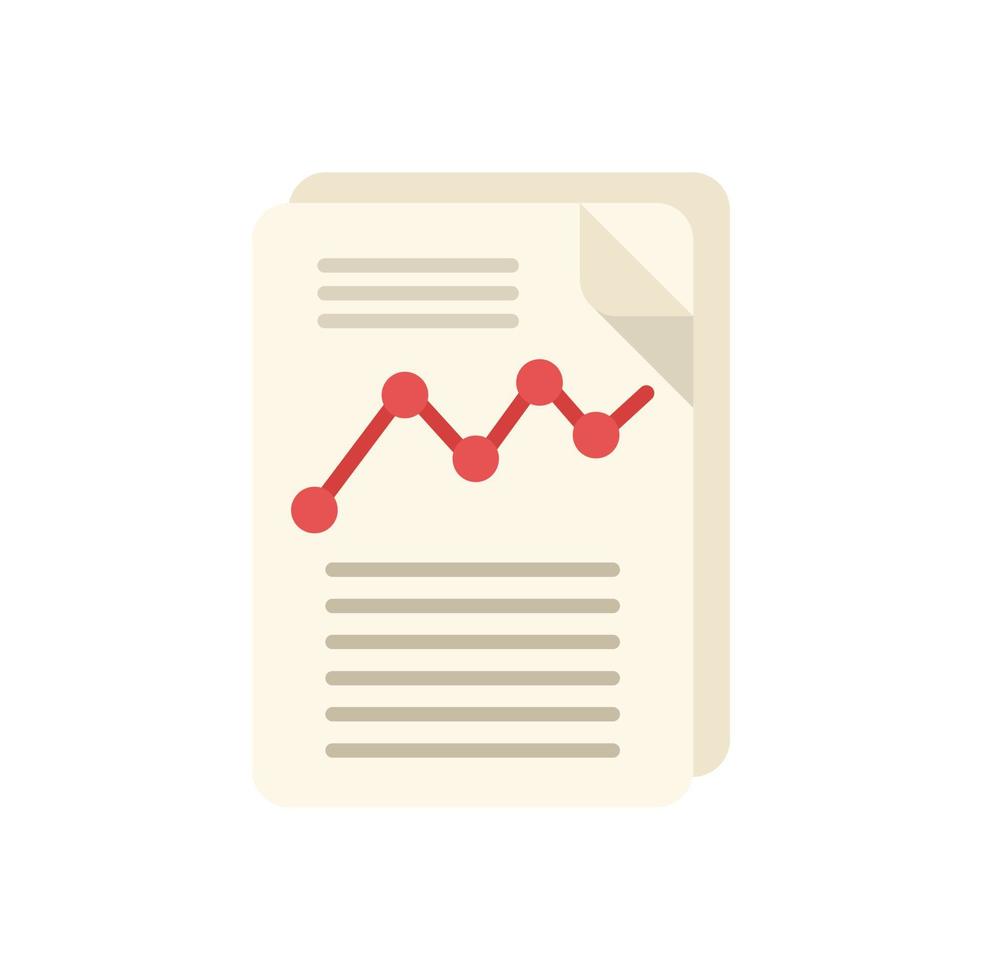 vetor plano de ícone de relatório gráfico. página de finanças