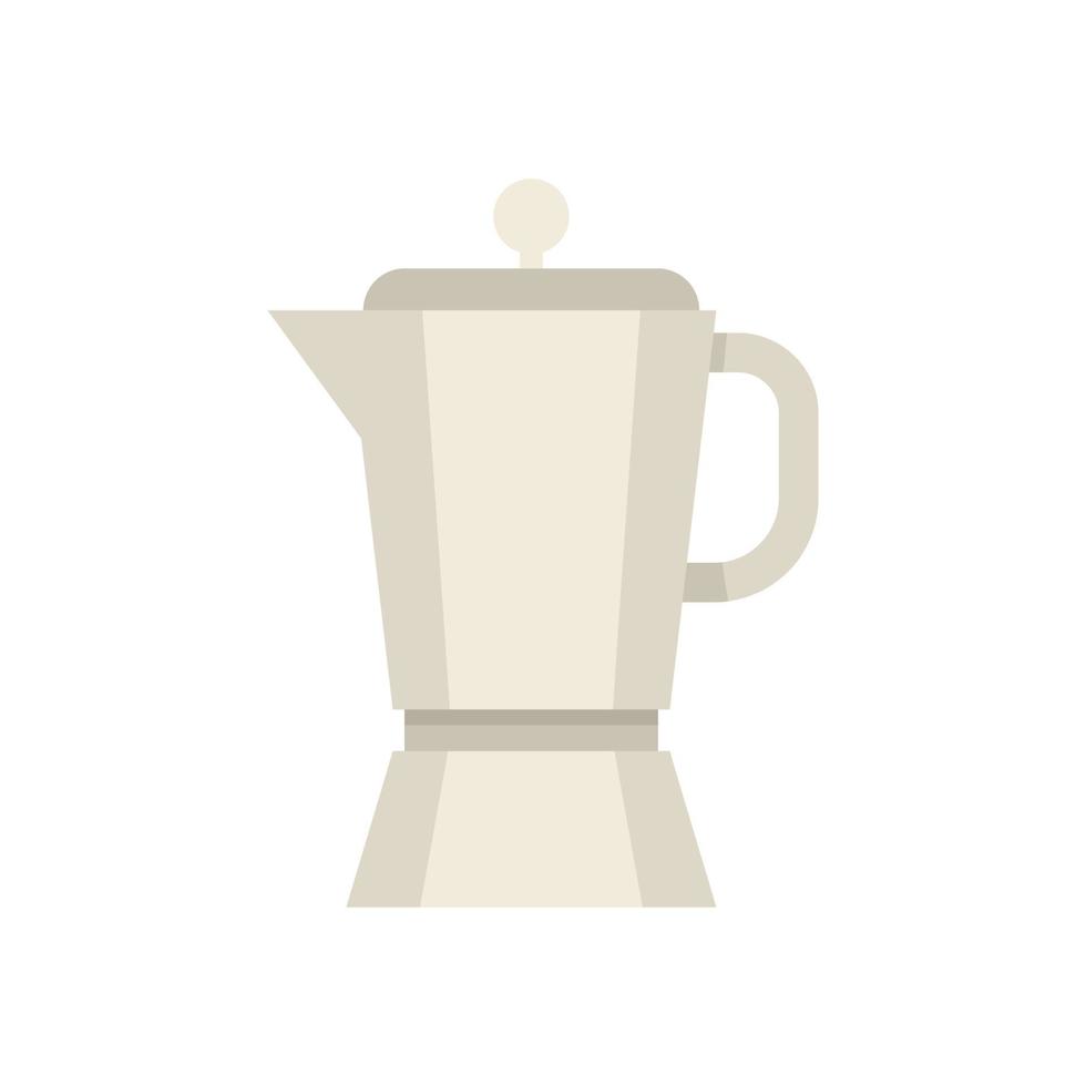 vetor plano de ícone de pote de café a vapor. café quente