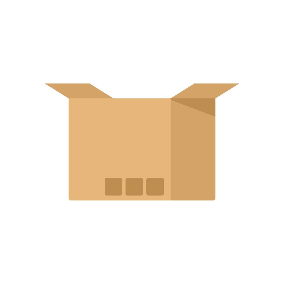vetor plano de ícone de caixa criativa. pacote de entrega