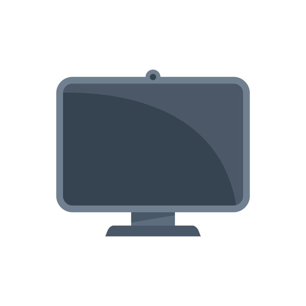 vetor plano do ícone do monitor da câmera web. tela de computador