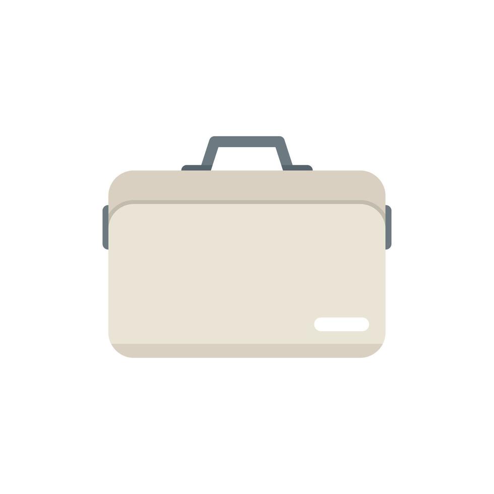 vetor plana de ícone de maleta de laptop. mala de viagem