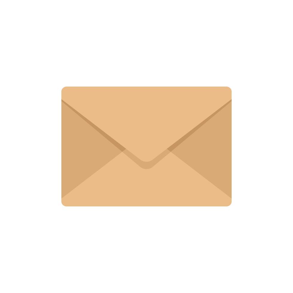 vetor plano de ícone de envelope de informações. correio de papel