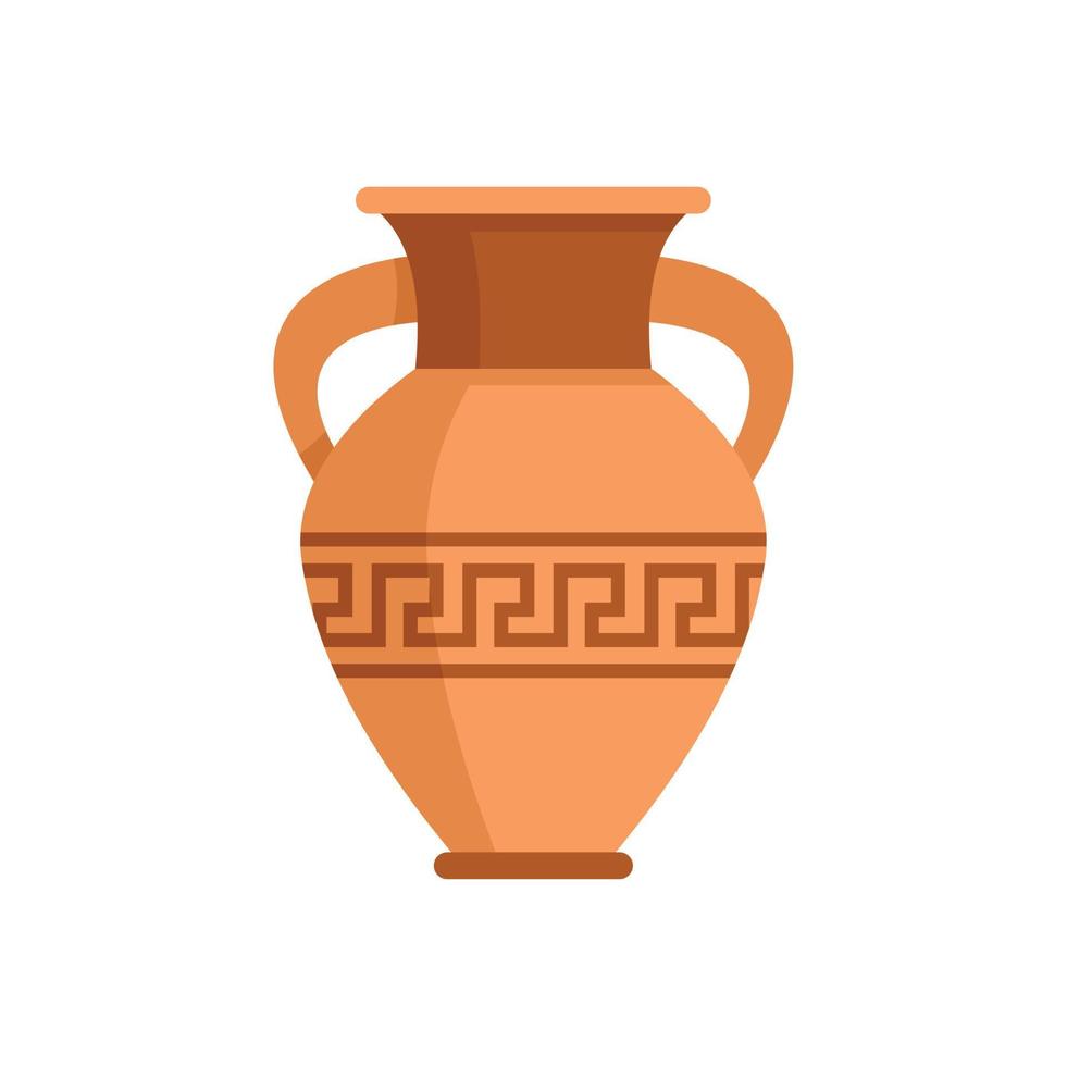 vetor plana de ícone de vaso grego. cerâmica antiga