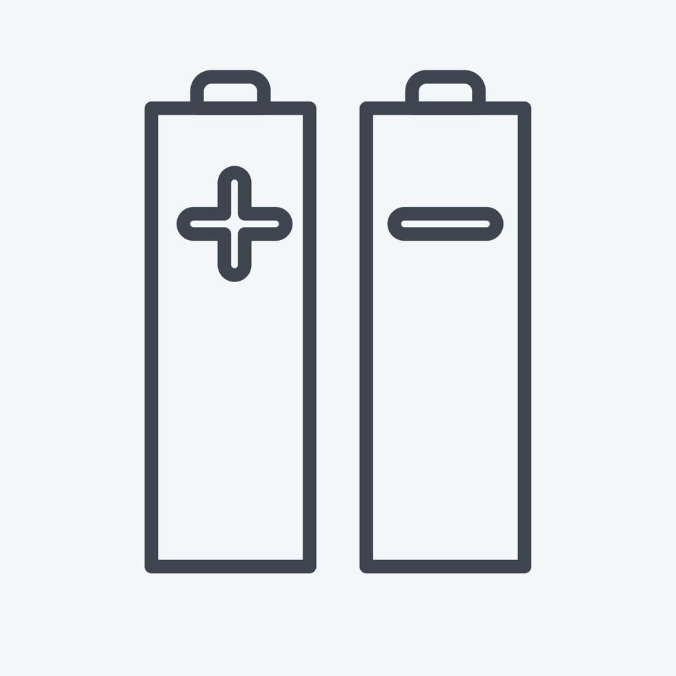 baterias de ícone e poder. relacionado ao símbolo da fotografia. estilo de linha. design simples editável. ilustração simples vetor