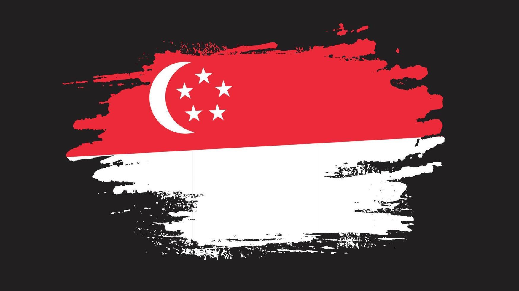 respingo vetor de design de bandeira suja de singapura