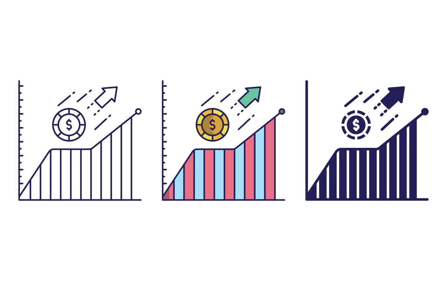 economia, ícone gráfico do dólar vetor