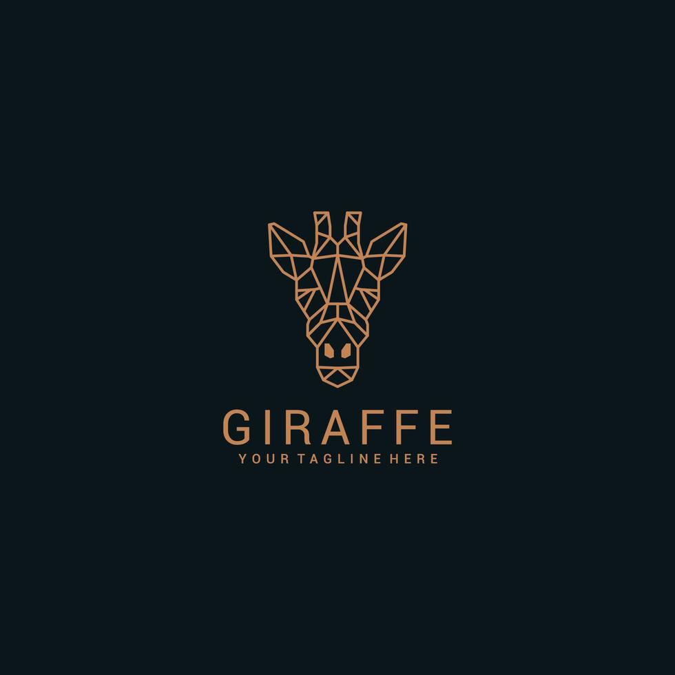 vetor de ícone de design de logotipo de girafa