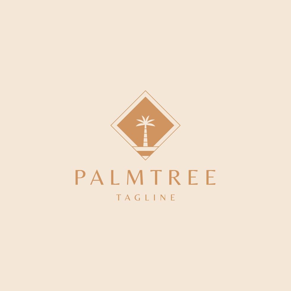 vetor de ícone de design de logotipo de palmeira