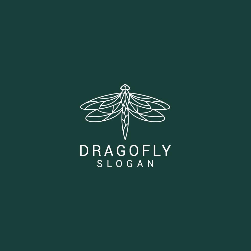 vetor de ícone de design de logotipo de mosca de dragão