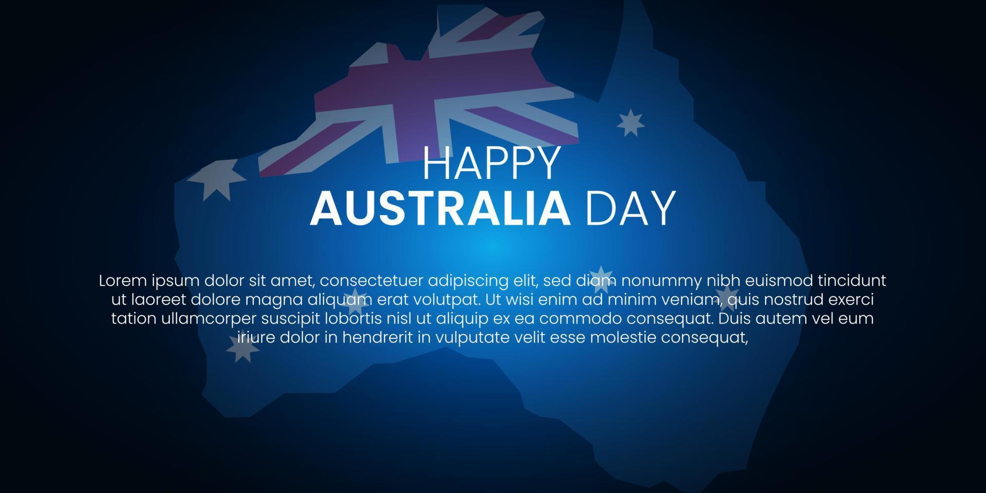 26 de janeiro feliz dia da austrália. ilustração em vetor feliz dia da austrália. adequado para cartão, cartaz e banner.