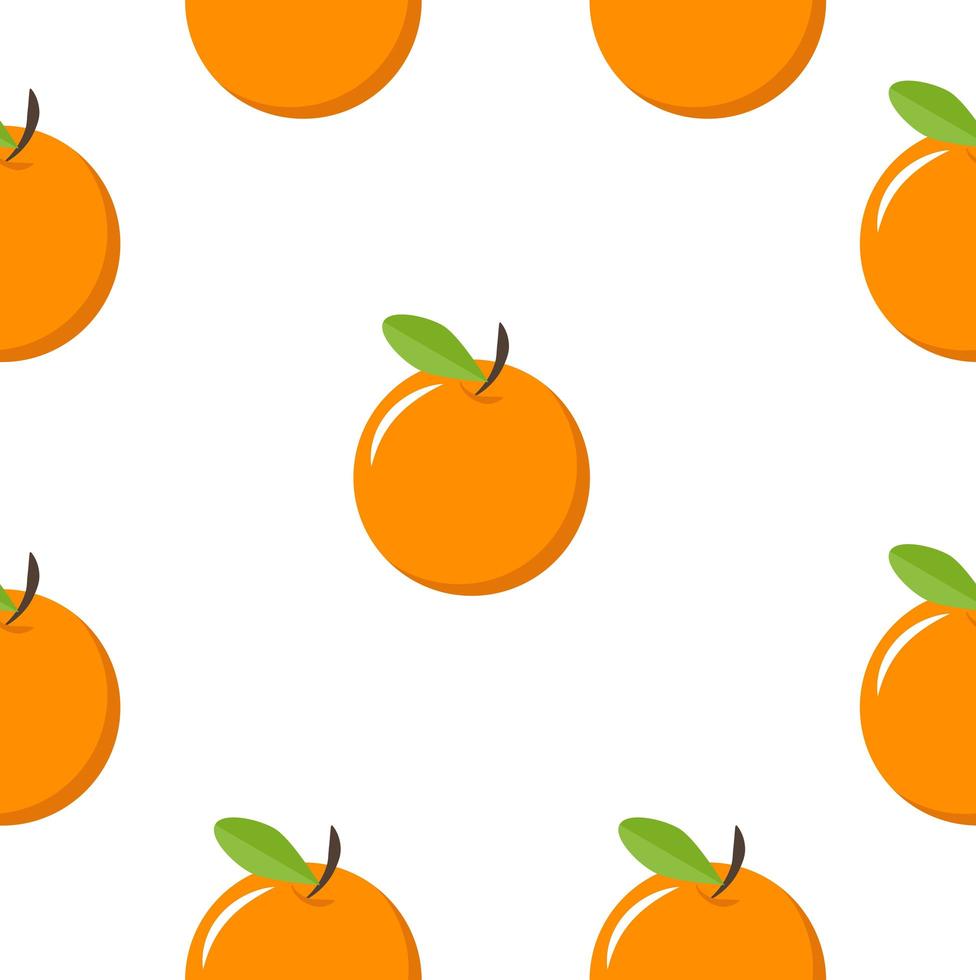 padrão sem emenda de laranjas frescas vetor