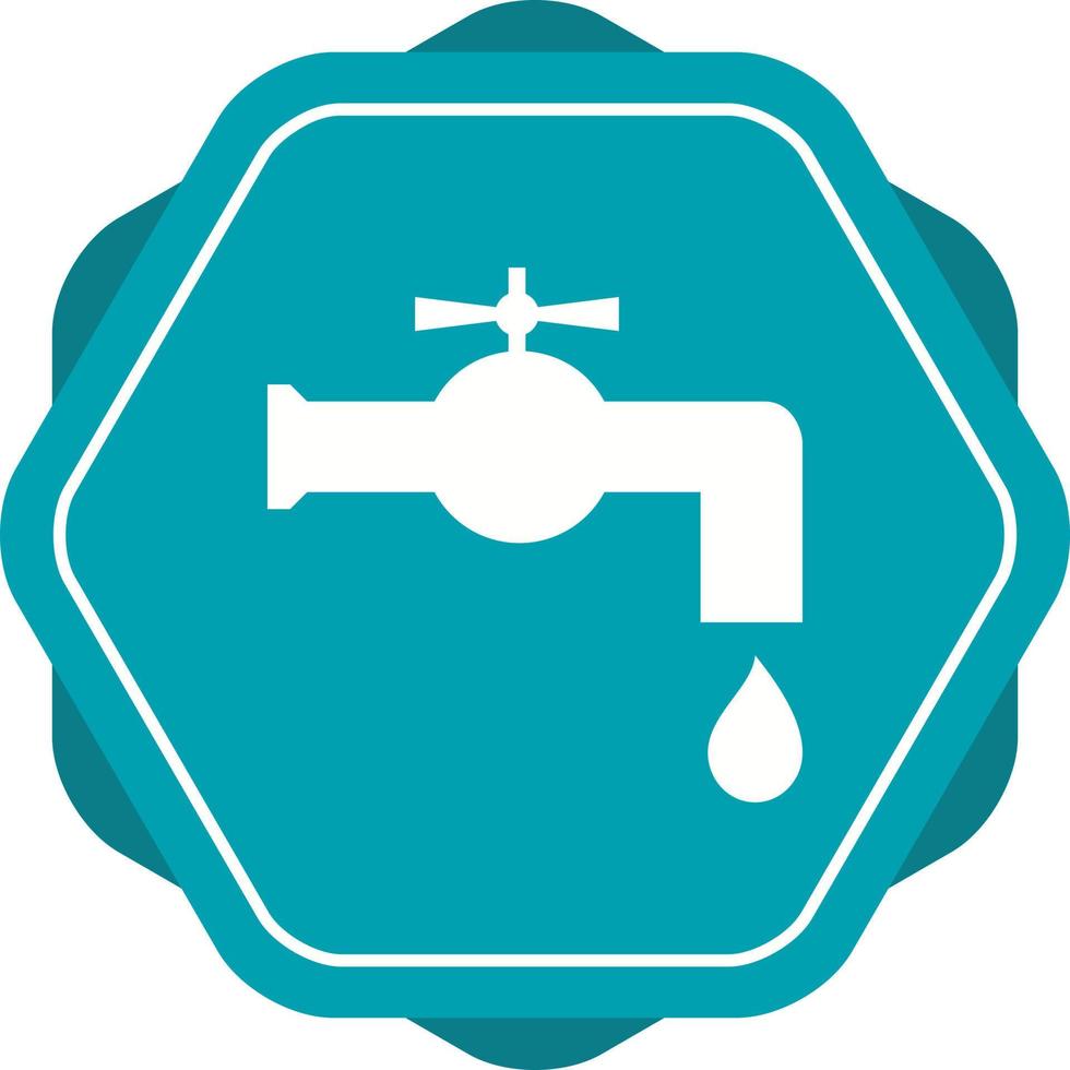 ícone de glifo de vetor de torneira de água exclusivo