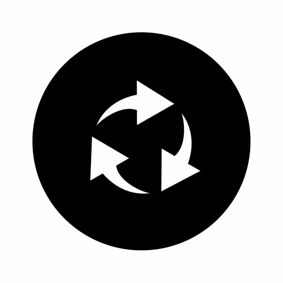 modelo de ícone de reciclagem. ilustração vetorial de estoque. vetor