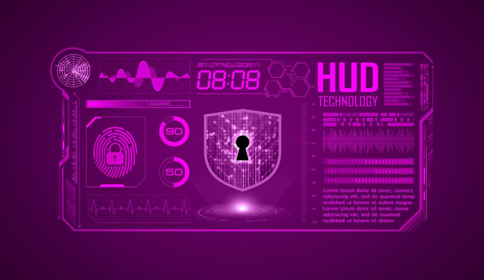 fundo de tela de tecnologia hud moderna vetor