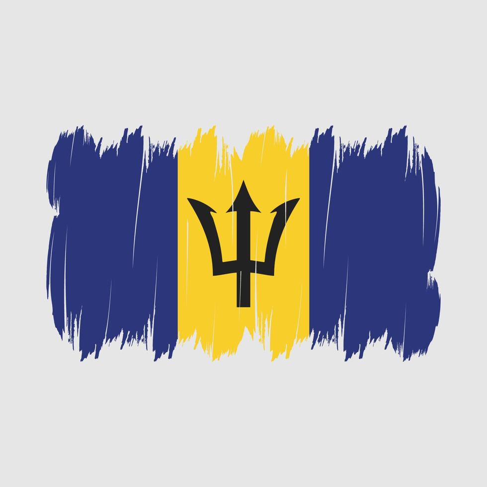 escova de bandeira de barbados vetor