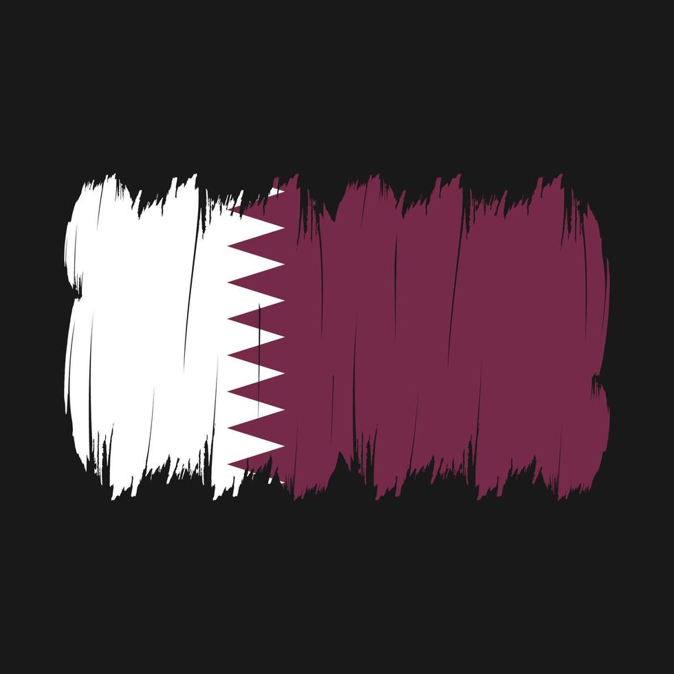 escova de bandeira do qatar vetor