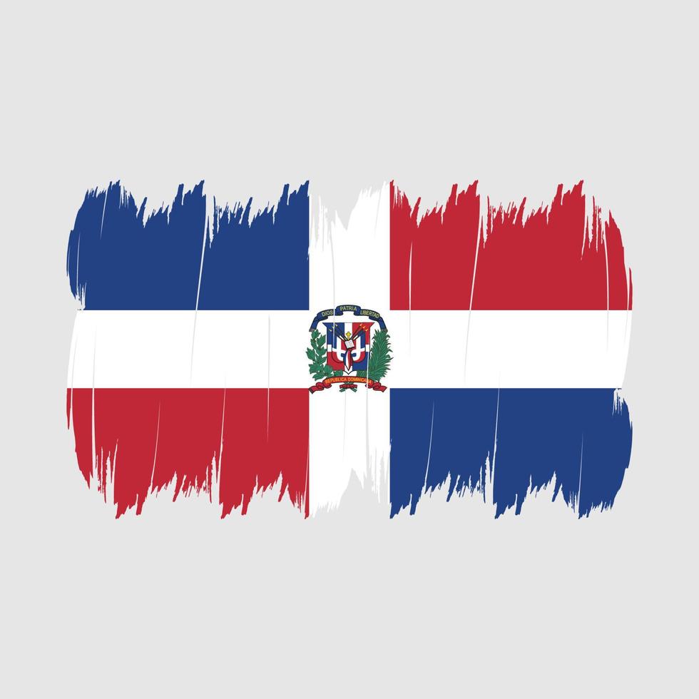 escova de bandeira da república dominicana vetor
