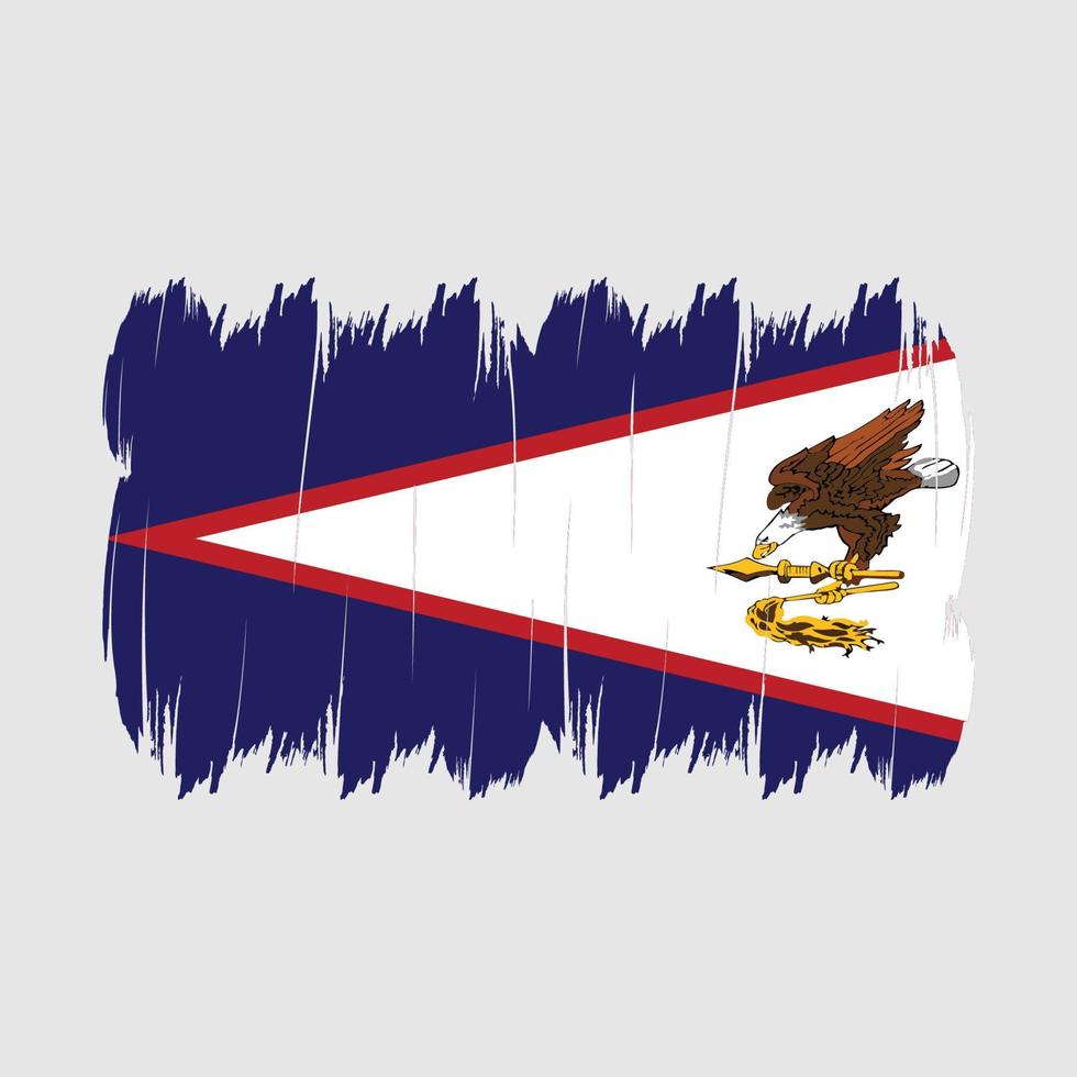 escova de bandeira de samoa americana vetor