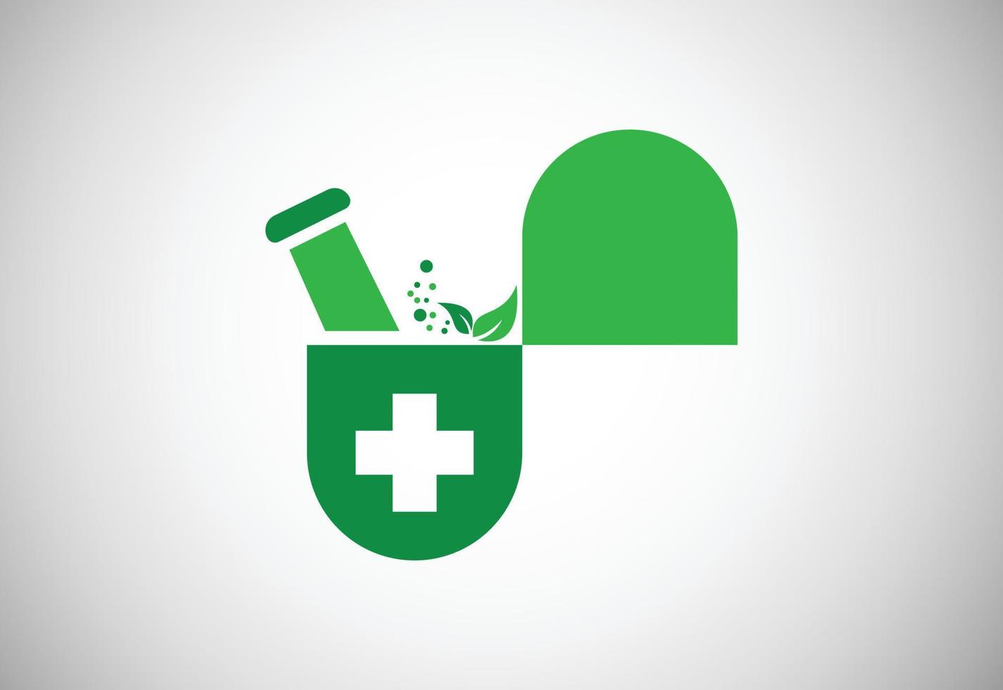 design de logotipo de farmácia médica criativa, conceito de design vetorial vetor