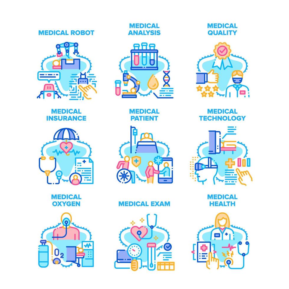 ilustrações vetoriais de ícones de tratamento médico vetor