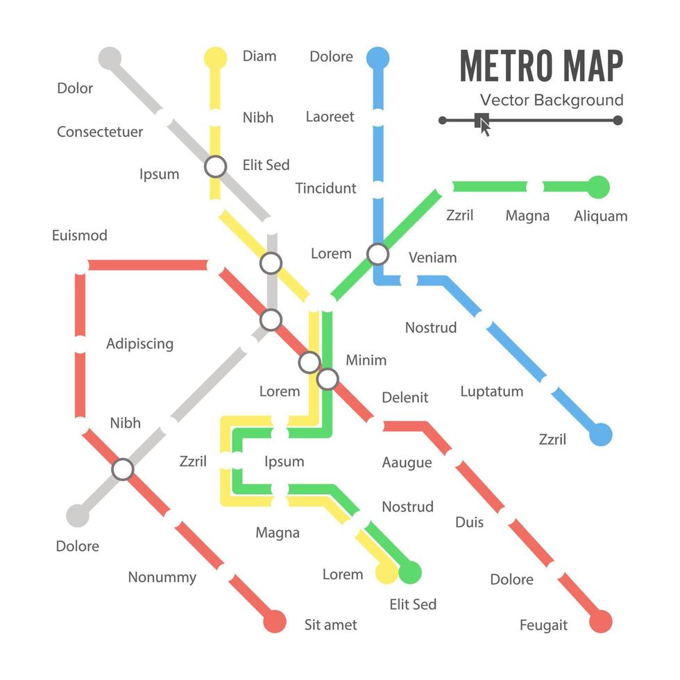 vetor de mapa do metrô.