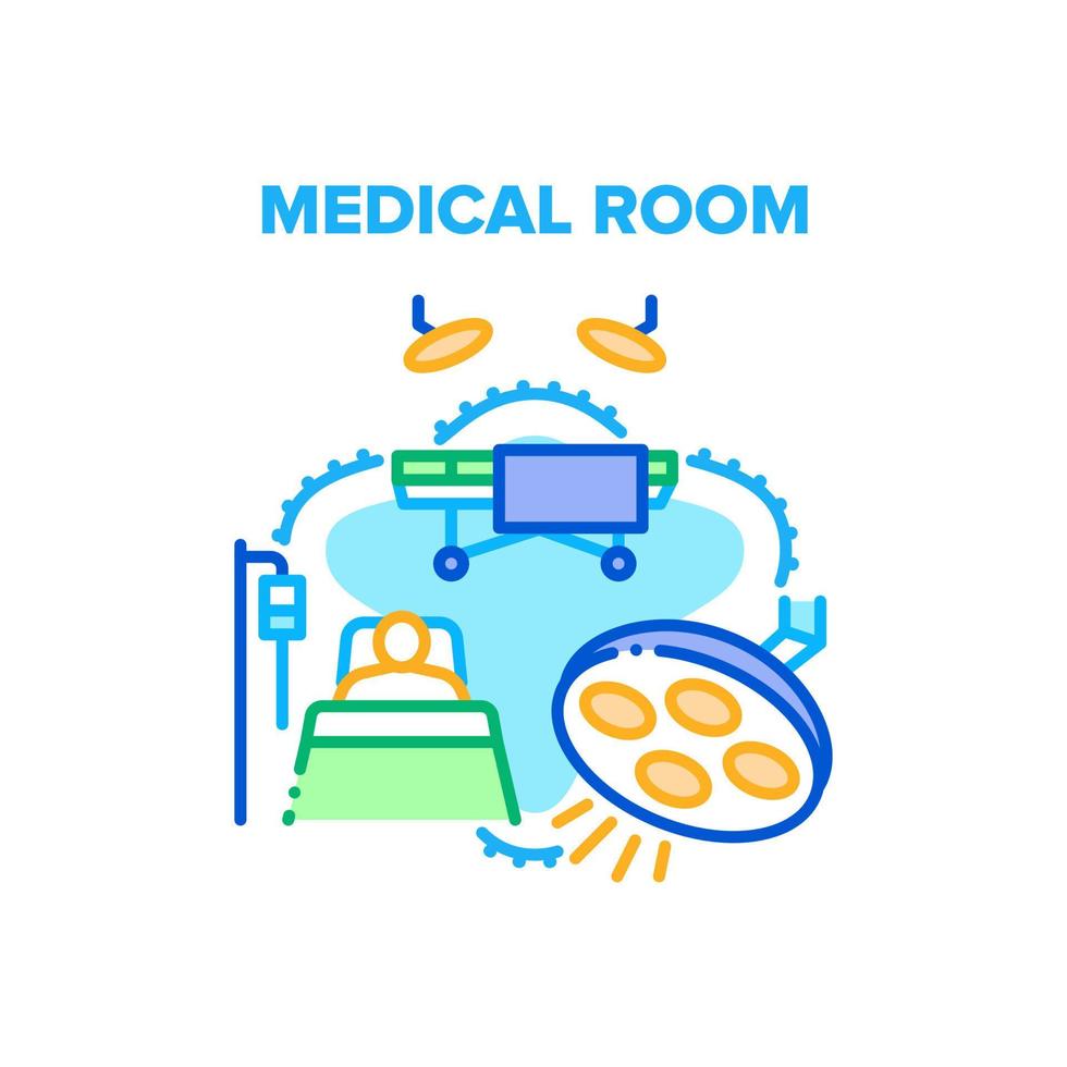 ilustração de cores do conceito de vetor de sala médica