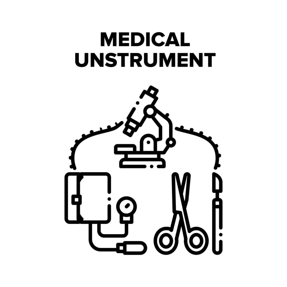 cor do conceito de vetor de equipamento de instrumento médico