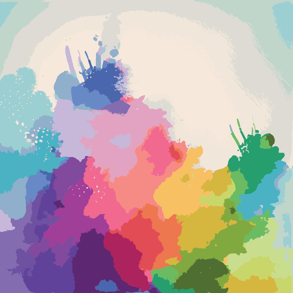 textura de aquarela multicolorida realista em um fundo branco - vector