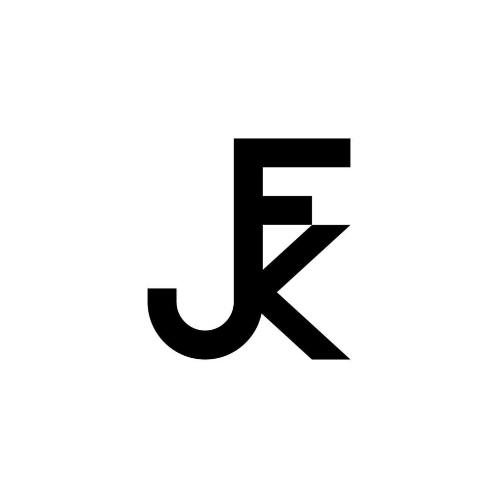 design simples de letras jfk vetor