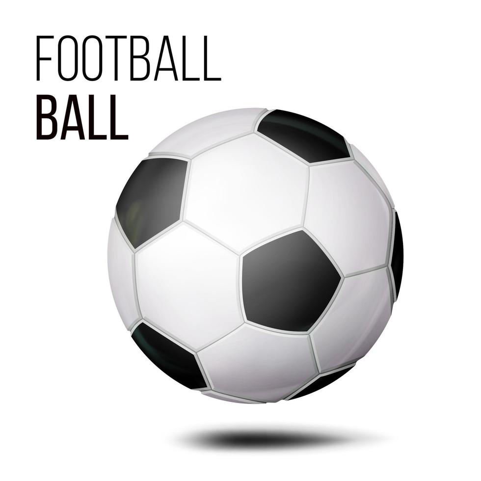 vetor isolado de bola de futebol. bola de futebol. ilustração realista