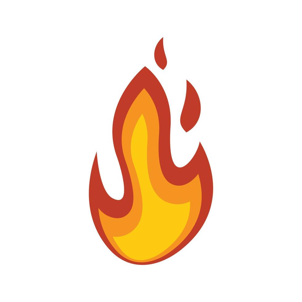 ícone de paixão de chama de fogo, estilo simples vetor