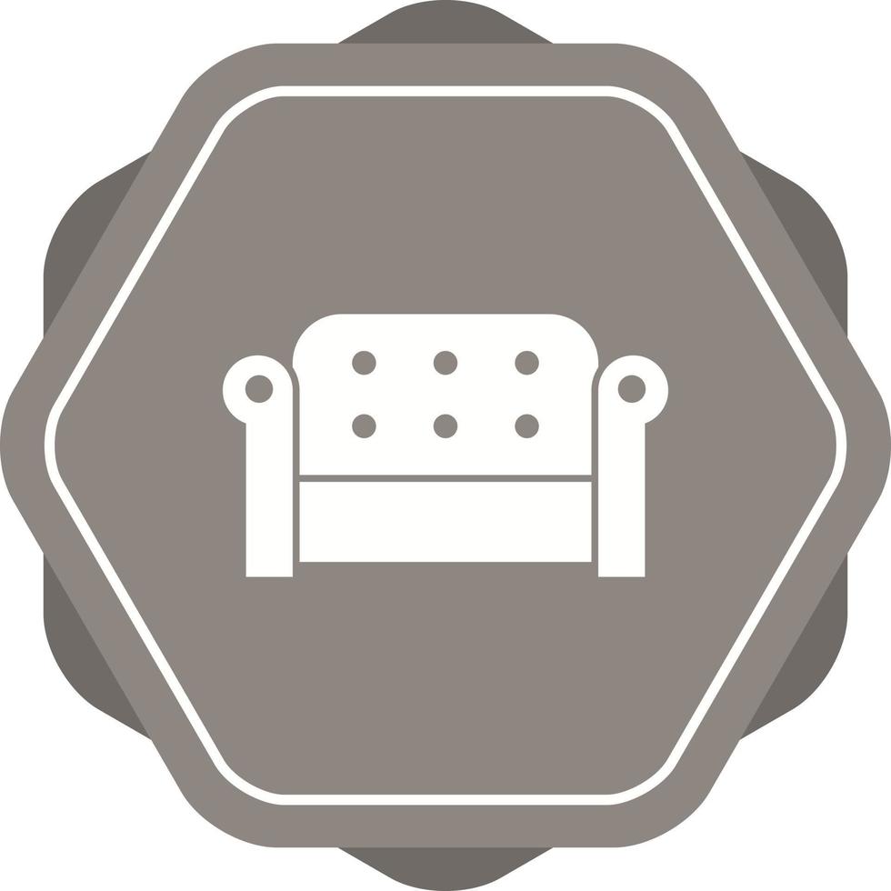 ícone de glifo vetorial de sofá exclusivo vetor