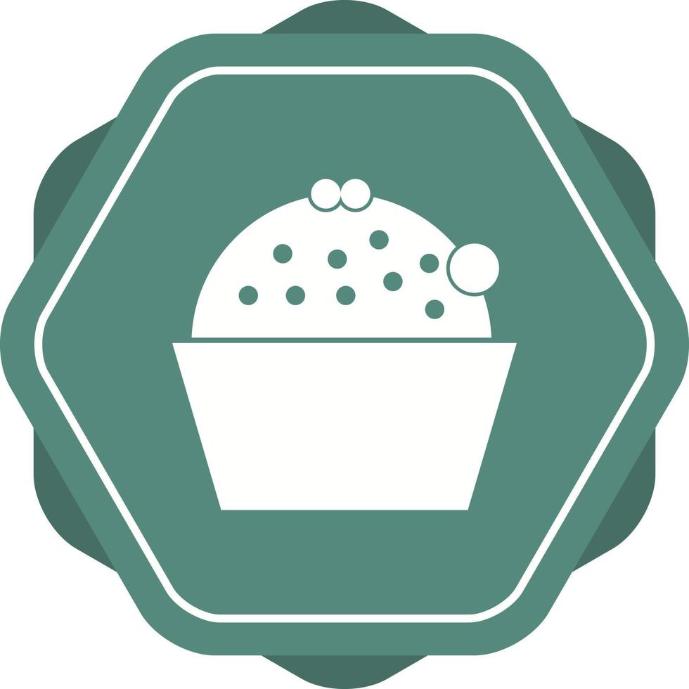 ícone de glifo de vetor de bolo de xícara exclusivo