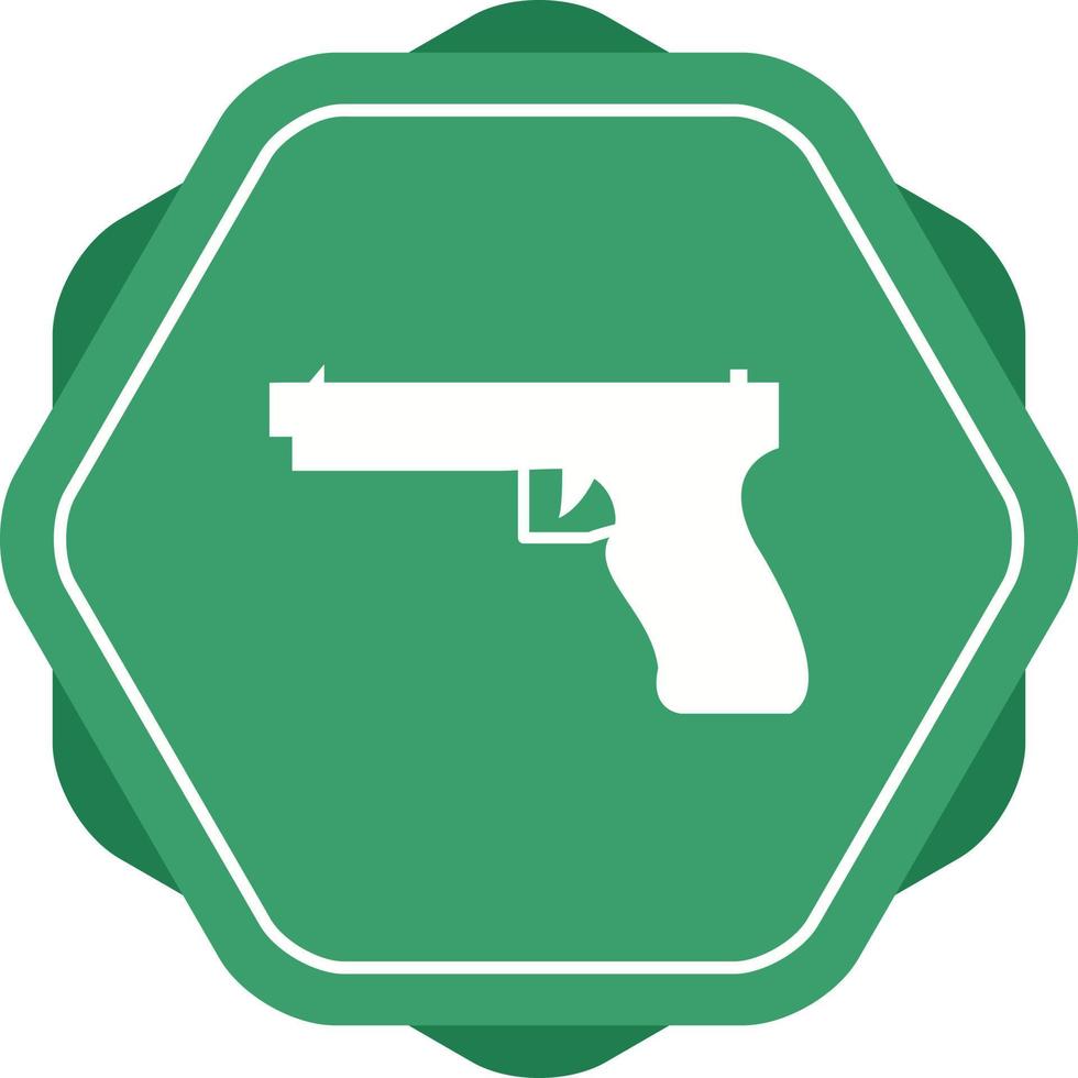 ícone de glifo de vetor de arma exclusivo