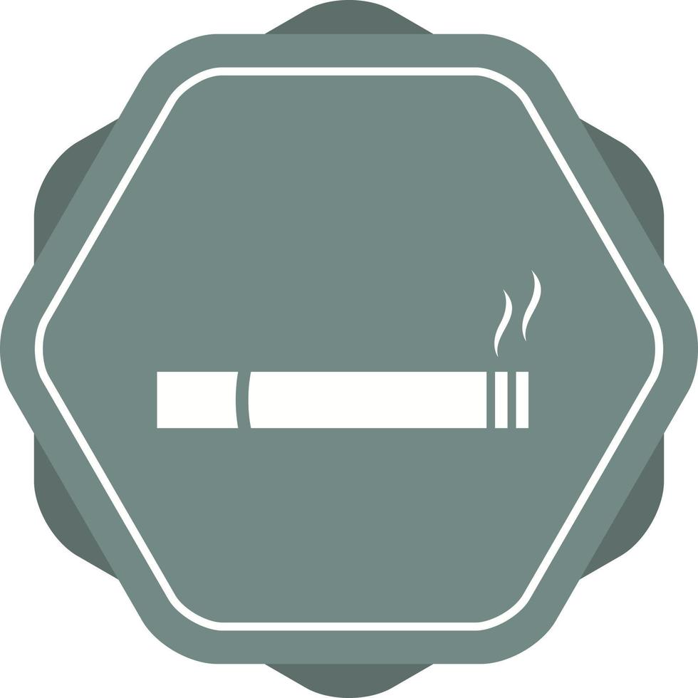 belo ícone de glifo vetorial de cigarro vetor