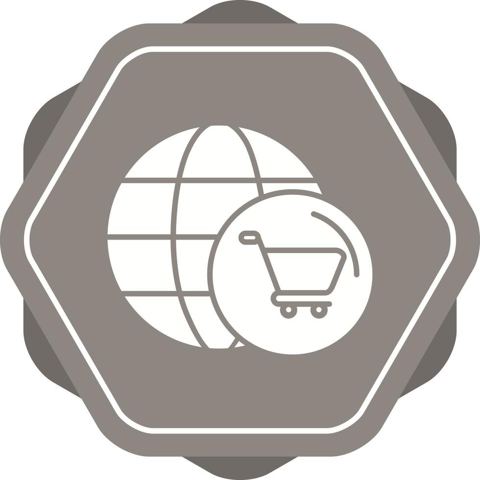 ícone de vetor de carrinho do mundo