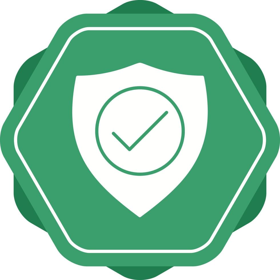 ícone de vetor de proteção verificado