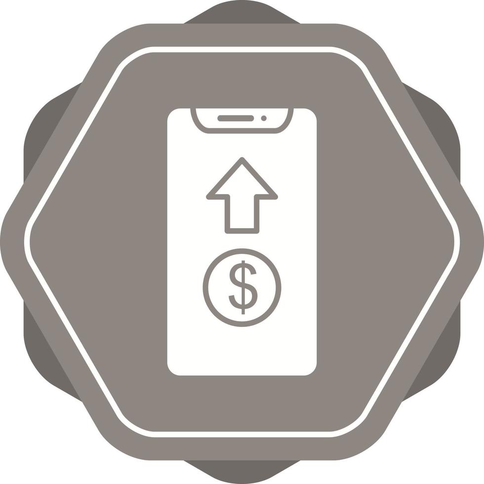 enviar ícone de vetor de dinheiro