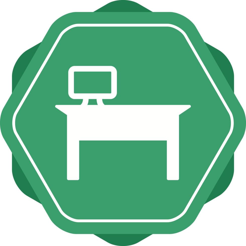 ícone de vetor de mesa de escritório