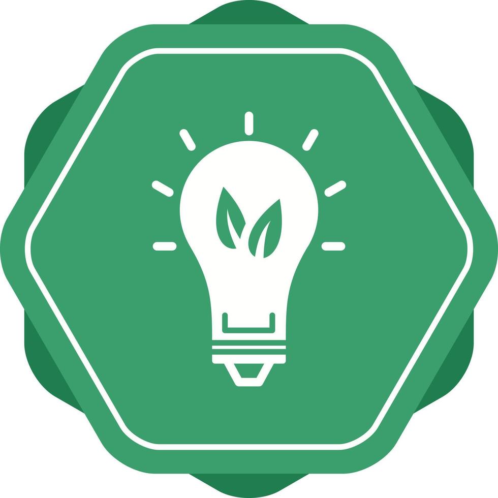 ícone de vetor de lâmpada ecológica