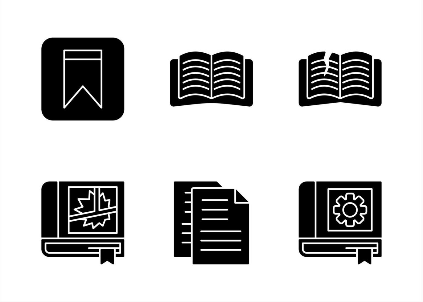 conjunto de ícones vetoriais de biblioteca vetor