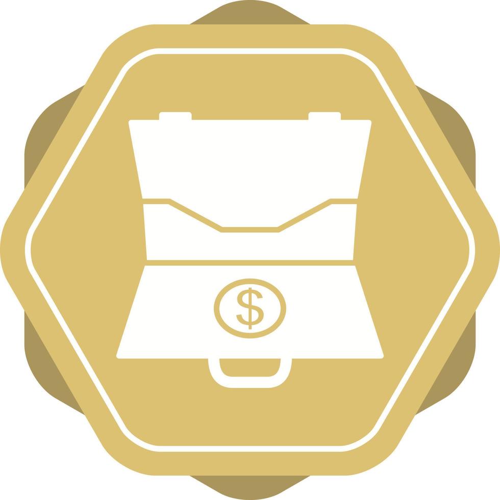 ícone de vetor de maleta de dólar