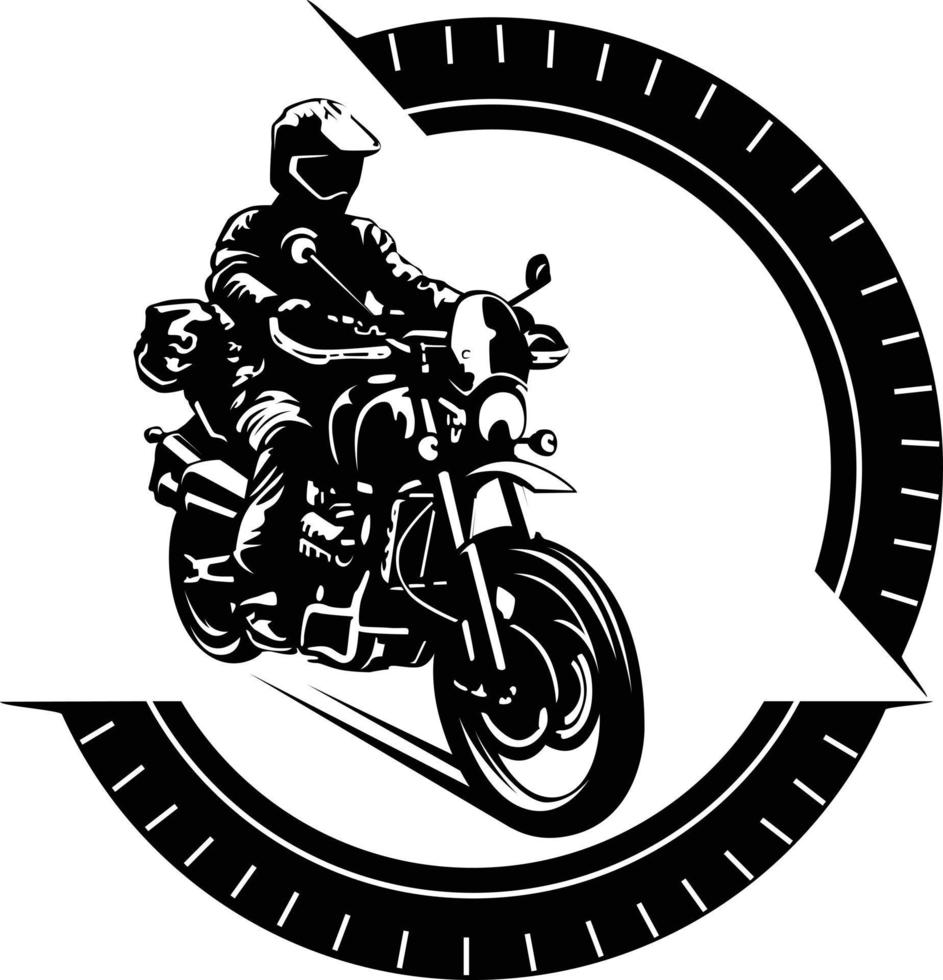 ilustração vetorial homens de clube de corrida de logotipo em turnê isolados em fundo preto vetor