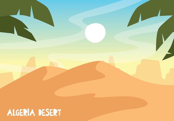 Ilustração do deserto da Argélia vetor